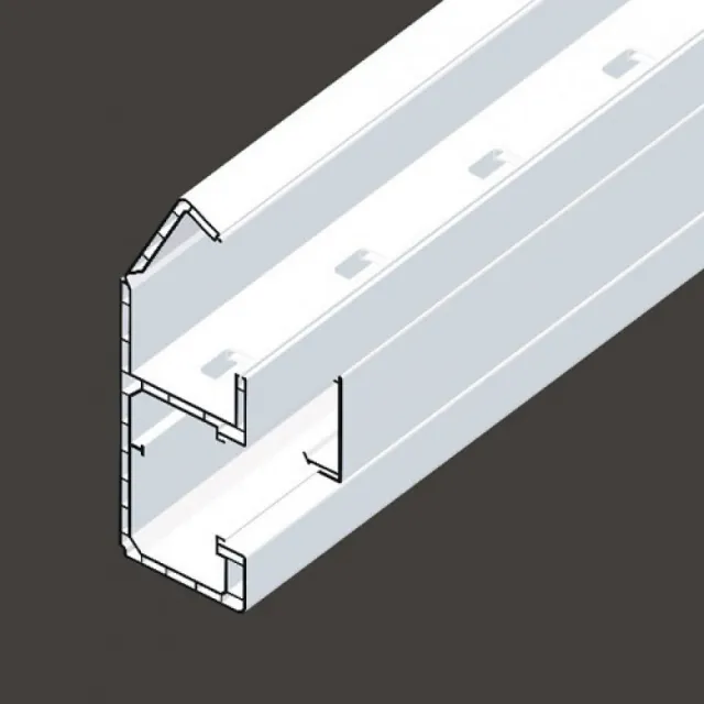 120x55mm KANAL parapetni Kopos PK sa poklopcem, 2 segmenta, IP40/IK07, samogasiv, direktno prima 45x45mm module: Efapel, Full, Legrand, OBO Bettermann, Schneider Electric (opciono dodatna pregrada i/ili metalni podkanal)