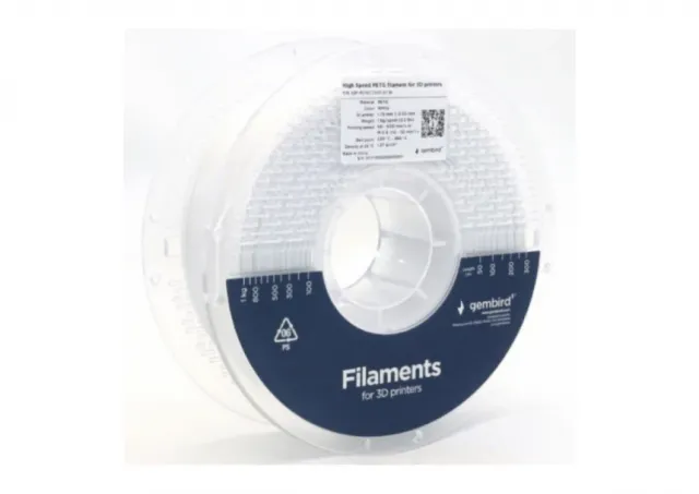 3DP-PETG1.75HY-01-W PETG filament velike brzine za 3D stampac 1.75mm, kotur 1KG WHITE
