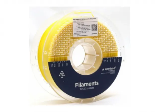 3DP-PETG1.75HY-01-Y PETG filament velike brzine za 3D stampac 1.75mm, kotur 1KG YELLOW