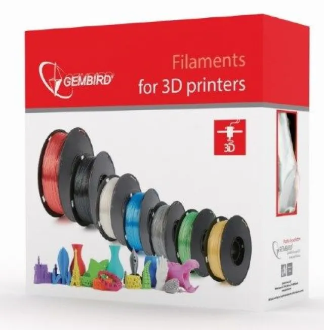 3DP-PLA1.75-01-S PLA Filament za 3D stampac 1,75mm kotur 1KG SILVER Srebrna 20004