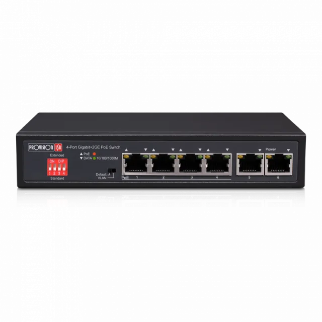 4-kanalni Gigabit PoE switch 60w + 2 uplink POES-0472GC+2G