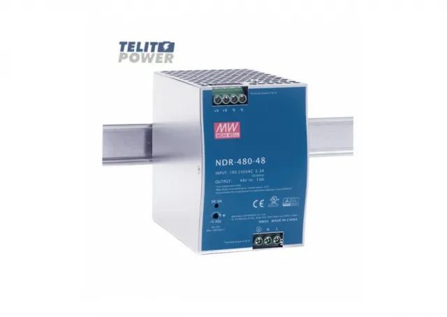 480W Industrijsko napajanje na DIN šini  NDR-480-48 MEAN WELL 