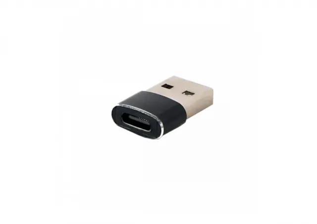 A-USB2-AMCF-02 Gembird USB AM to Type-C female adapter, black (ALT.CCP-USB3-AMCM-0M) FO