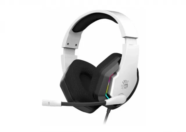 A4-G260P WHITE A4Tech Bloody gejmerske slusalice sa mikrofonom, 50mm/16ohm, USB za RGB, 3,5mm
