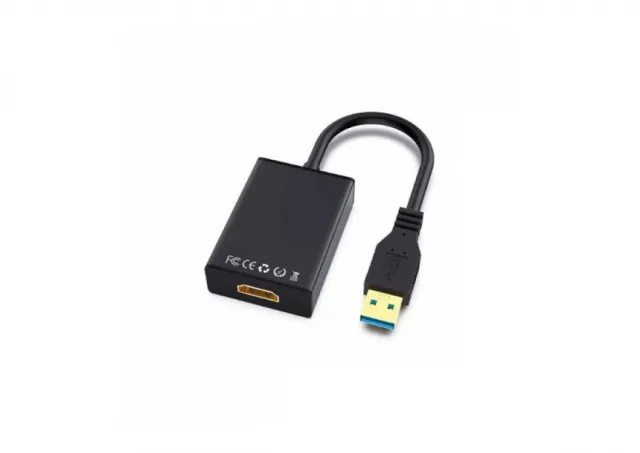 Adapter E-Green USB 3.0 (M) - HDMI (F) crni