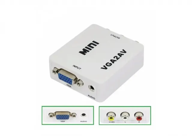 Adapter konverter VGA-RCA Audio/Video MVA-1