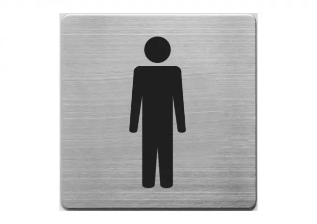 Aluminijumski piktogram samolepljivi - muški toalet Alco 