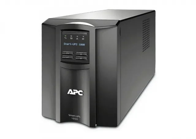 APC Smart-UPS 1000VA, Line Interactive, Sine Wave, Tower, 1000VA/700W, 230V, AVR, 8x IEC C13, Battery Pack 11Ah (RBC6), SmartConnect Port + SmartSlot, Interface Ports USB and Serial (RJ45), LCD
