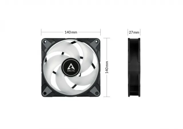 ARCTIC P14 PWM PST A-RGB 140mm ventilator crni (ACFAN00239A) 