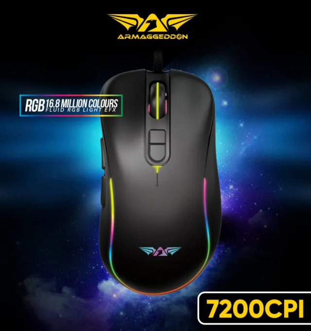 ARMAGGEDDON  Raven V RGB Pro Gaming miš USB optički