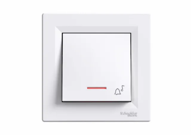 Asfora, 1P taster 10A zvono, lokator, beli Schneider Electric EPH1700321