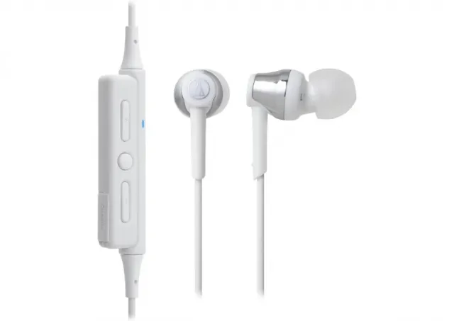 AudioTechnica ATHCKR35BTSV Wireless InEar Headphones  Silver White