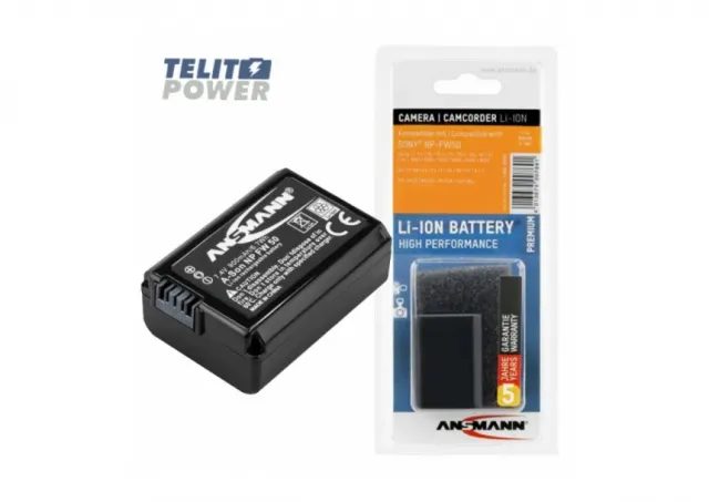 Baterija Li-Ion 7.4V  900mAh za SONY kamere NP-FW 50 ANSMANN
