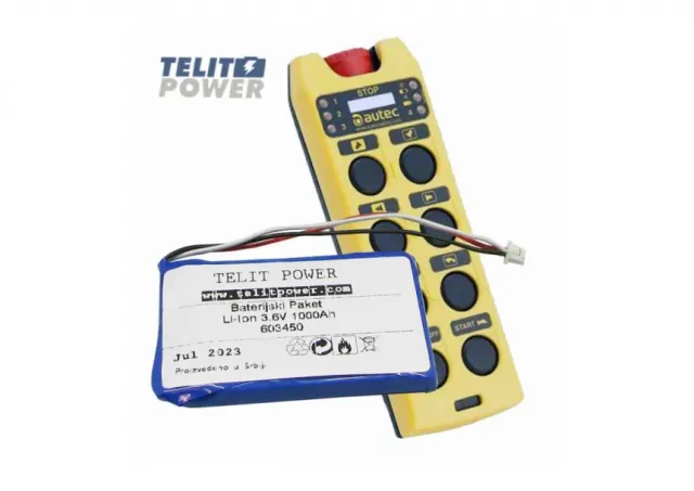   Baterija Li-Po 3.7V 1000mAh za AUTECH AIR8 kran kontroler