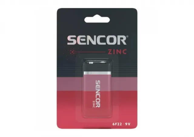 Baterija Sencor 6F22 9V Cink Karbon
