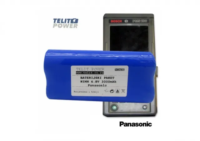Baterija za FLUKE dvokanalni osciloskop BOSCH PMS100 NiMH 4.8V 3000mAh Panasonic 