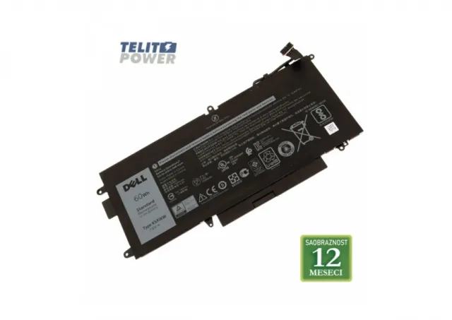 Baterija za laptop DELL Latitude D5289 / K5XWW  7.6V  60Wh /7890mAh