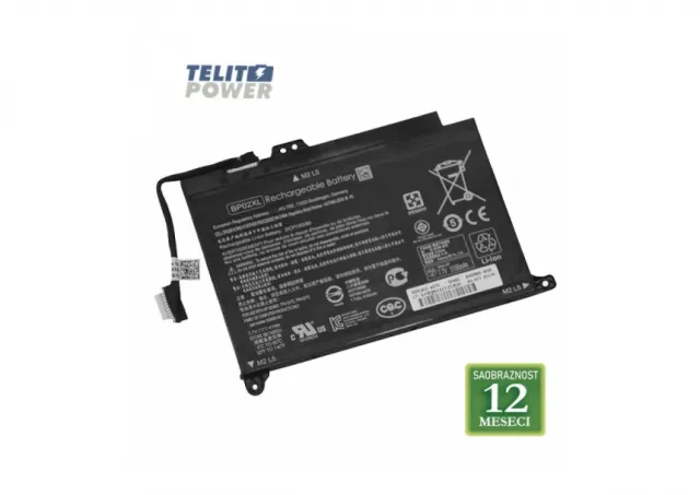 Baterija za laptop HP Pavilion 15  / BP02XL  7.7V 41Wh / 5150mAh