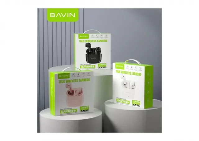 Bavin slušalice wireless earbuds crna