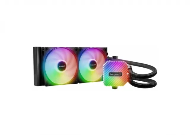 be quiet! BW020 LIGHT LOOP, 240mm Black [LGA-1851 Default ILM and RL-ILM support], Pump with progressive IC, Two Light Wings LX PWM high-speed fans 120mm, ARGB-PWM hub for impressively vibrant ARGB illumination