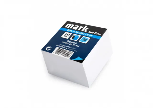 Blok za beleške 7x7 cm MARK 600 lista,lajmovan  060206