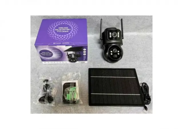 CAM-IP4MP-TQ7 GMB kamera 4MP(2mp+2mp) H.265 EU Solar Camera, 2 Inch, ICSEE App, 2.8mm, IP66