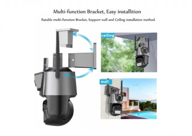 CAM-IP6MP-EP11-QQ GMB kamera 6 mpix microSD iCSee xmeye pro app Two-way voice PTZ ip66, 2.8mm+3.6mm