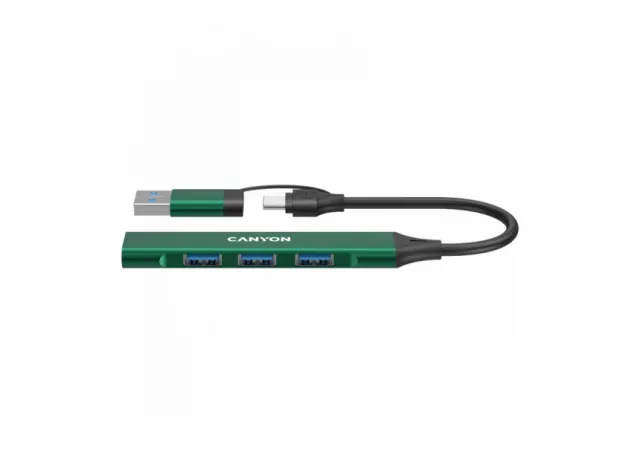 CANYON hub DS-02 4in1 USB-A/C Green