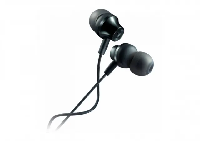 CANYON SEP-3 Stereo earphones with microphone, metallic shell, cable length 1.2m, Dark Gray, 22*12.6mm, 0.012kg