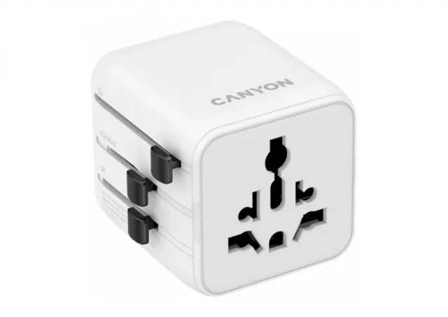 CANYON Travel Adapter OnTour One EU/UK/US/AUS   White