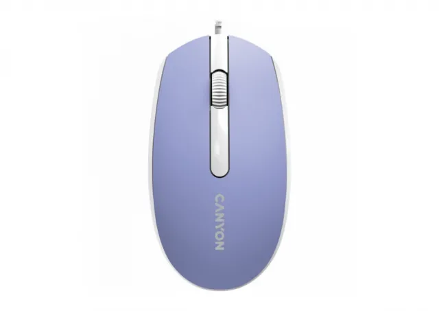 Canyon Wired  optical mouse with 3 buttons, DPI 1000, with 1.5M USB cable, Mountain lavender, 65*115*40mm, 0.1kg