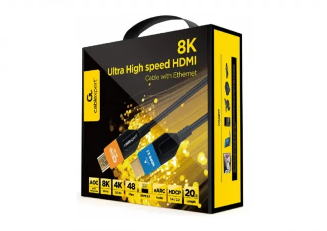 CC-HDMI8K-AOC-20M Gembird Active Optical (AOC) ULTRA High speed HDMI 2.1 8K UHD with Ethernet 20m