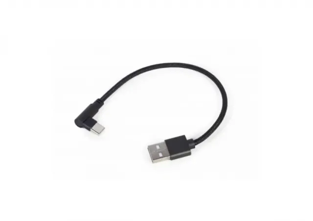 CC-USB2-AMCML-0.2M Gembird pod uglom USB Type-C kabl za punjenje i prenos podataka, 0.2 m, black