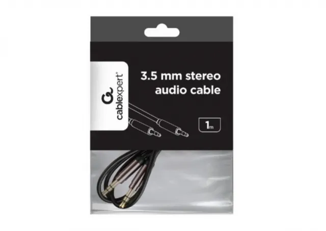 CCAP-444-1M Gembird 3.5mm stereo plug to 3.5mm stereo plug audio kabl pozlaceni konektor 1m