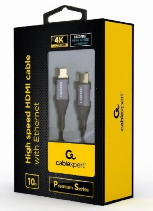 CCBP-HDMI-10M Gembird HDMI kabl, High speed, ethernet support 3D/4K TV Premium Series 10m  blister 38327