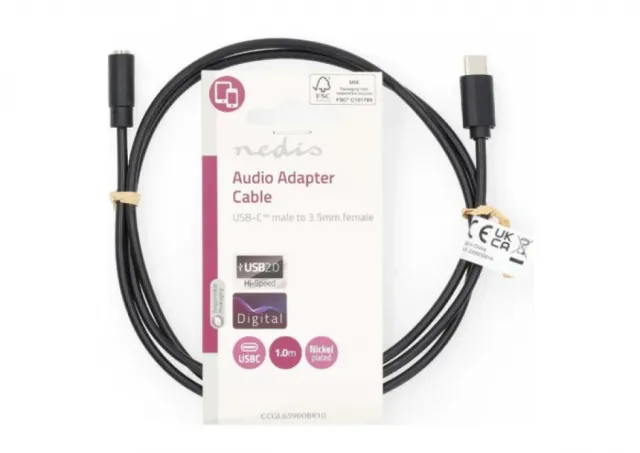 CCGL65960BK10 Adapterski kabl sa USB-C  na 3,5mm mu&#353;ki sa 4-pinom, 1m