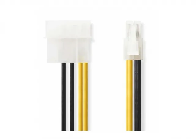 CCGP74340VA015 adapter P4 Male-Molex Male, 0.20m, Black/Yellow
