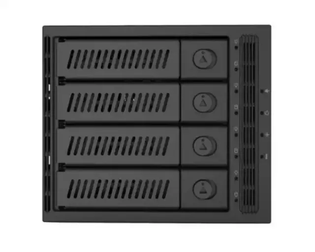 CMR-3141SAS 4 x 3.5" ili 4 x 2.5" SATA crna fioka za hard disk
