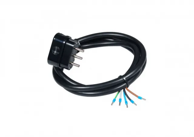 COMMEL ZAGREB D.O.O. Prikljucni kabl trofazni 16A 400V 10000W crni 1,5m H05VV-F 5G2,5