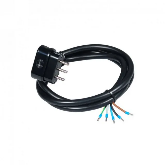 COMMEL ZAGREB D.O.O. Prikljucni kabl trofazni 16A 400V 10000W crni 2m   H05RR-F 5G2,5
