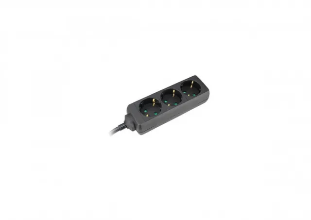 COMMEL ZAGREB D.O.O. Produzni kabl 3 uticnice 16A 3500W crni 3m         H05VV-F 3G1,5