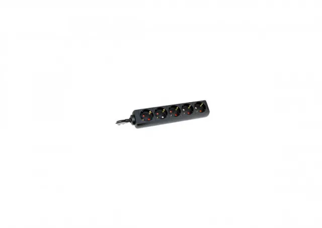 COMMEL ZAGREB D.O.O. Produzni kabl 5 uticnice 16A 3500W crni 1,4m       H05VV-F 3G1