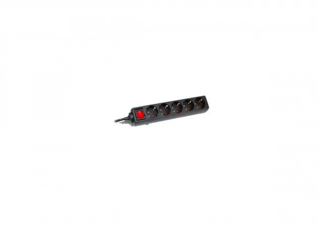 COMMEL ZAGREB D.O.O. Produzni kabl 5 uticnice sklop 16A 3500W crna 3m   H05VV-F 3G1,5
