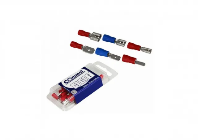 COMMEL ZAGREB D.O.O. Utikac+natikac za zicu 0.5-1.5mm2, 0.8x6.35mm      10+10kom