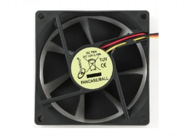 Cooler Ventilator Gembird  80x80mm FANCASE/BALL ball bearing 3-PIN