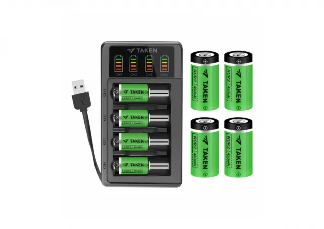 CR2 battery and charger kit