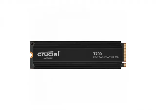 Crucial T700 4TB PCIe Gen5 NVMe M.2 SSD with heatsink