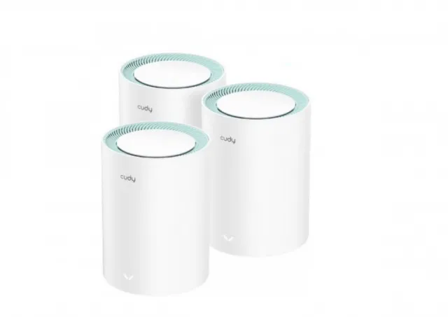 Cudy M1300 3-pack AC1200 Dual Band 2.4Ghz+5Ghz WiFi MESH, GiGABIT, 4x Antena 16MB/128DDR, 16/128mb 44383