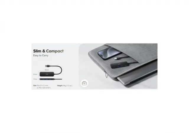 Cudy UH40A HUB 4 USB3.0 4-port, storage speed 5Gbps, black (alt. UHB-U3P4-03)