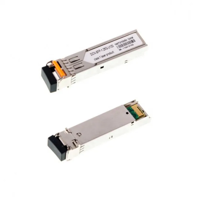 DCN fiber optički bi-direkcioni 1.25Gb/s SFP modul preko jednog singlemode vlakna do 120km, 1000Base-BX-U, LC konektor